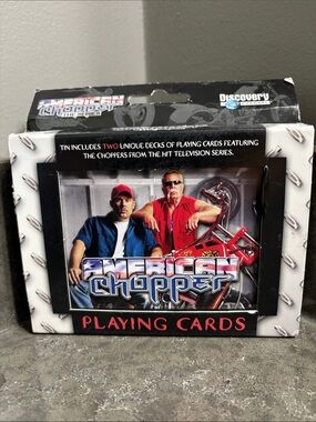 American Chopper Red & Black Playing Cards Tin - Discovery Channel